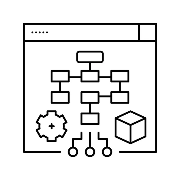 Process system line icon vector illustration — Stock Vector