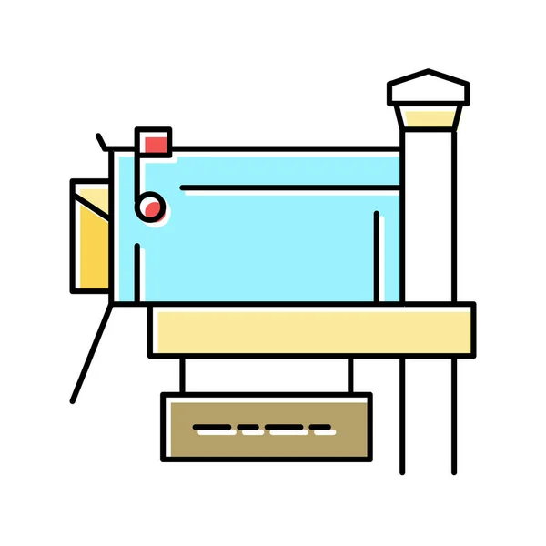 Brevlåda för post färg ikon vektor illustration — Stock vektor