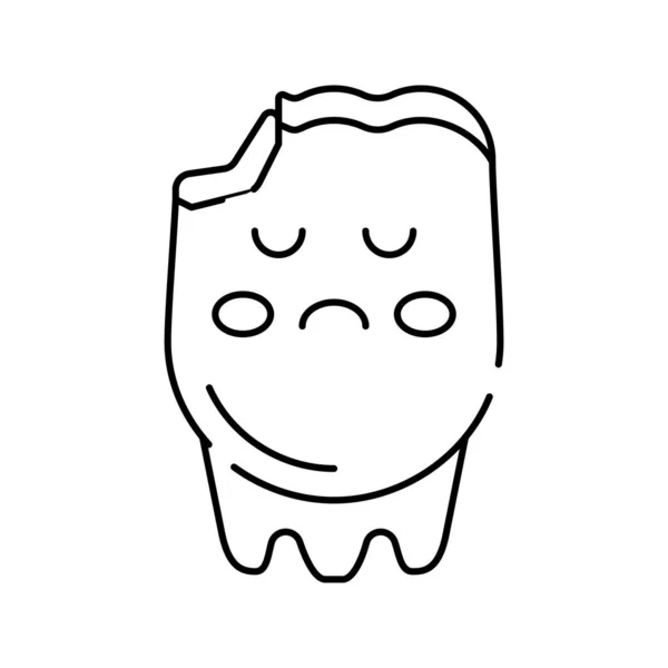 歯のケアラインのアイコンベクトルイラスト — ストックベクタ
