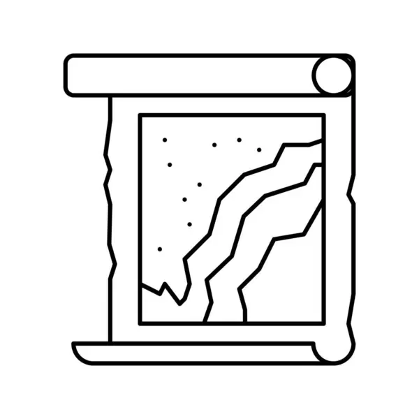 Map roll line icon vector illustration — 스톡 벡터