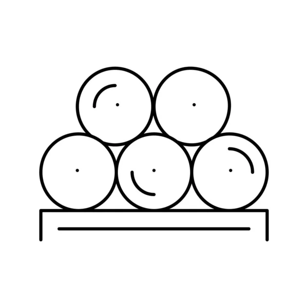 Rotoli di carta linea di prodotti icona vettoriale illustrazione — Vettoriale Stock