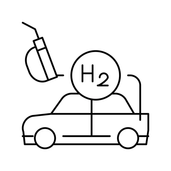 加氢线图标矢量图的充填车 — 图库矢量图片
