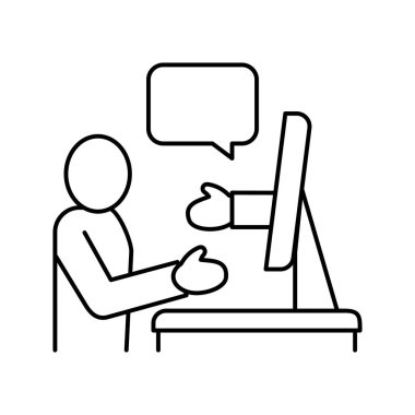 İnternet selamlama ve iletişim hattı vektör illüstrasyonuName