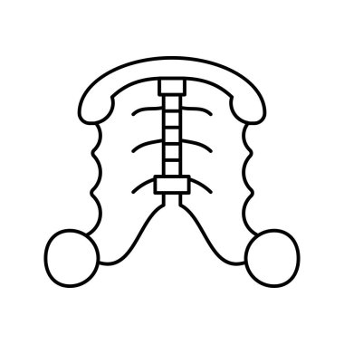 Diş plakası simgesi vektör illüstrasyonu