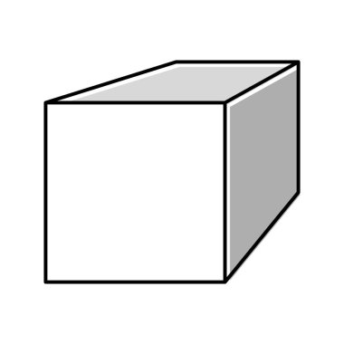 kare metal profil renk vektör illüstrasyonu