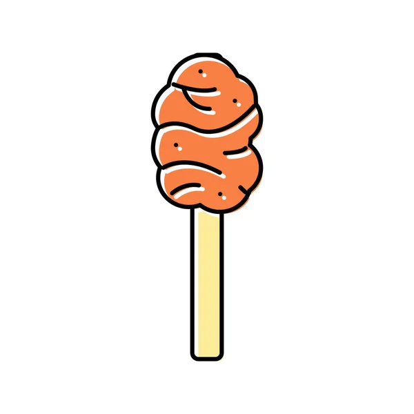 Maple taffy cor ícone vetor ilustração —  Vetores de Stock