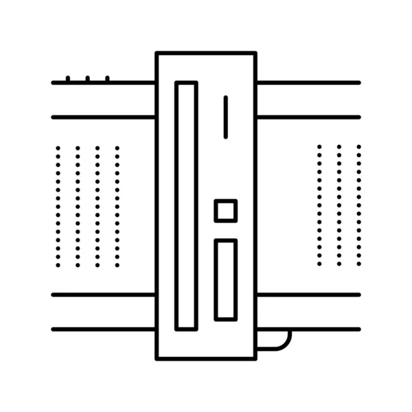 Pembuatan medis pabrik peralatan line ikon vektor ilustrasi - Stok Vektor