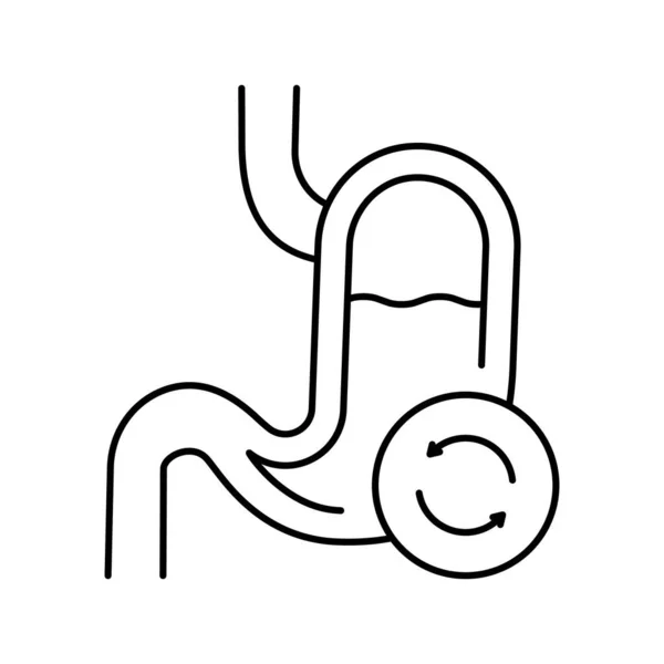 Línea de trasplante de estómago icono vector ilustración — Vector de stock
