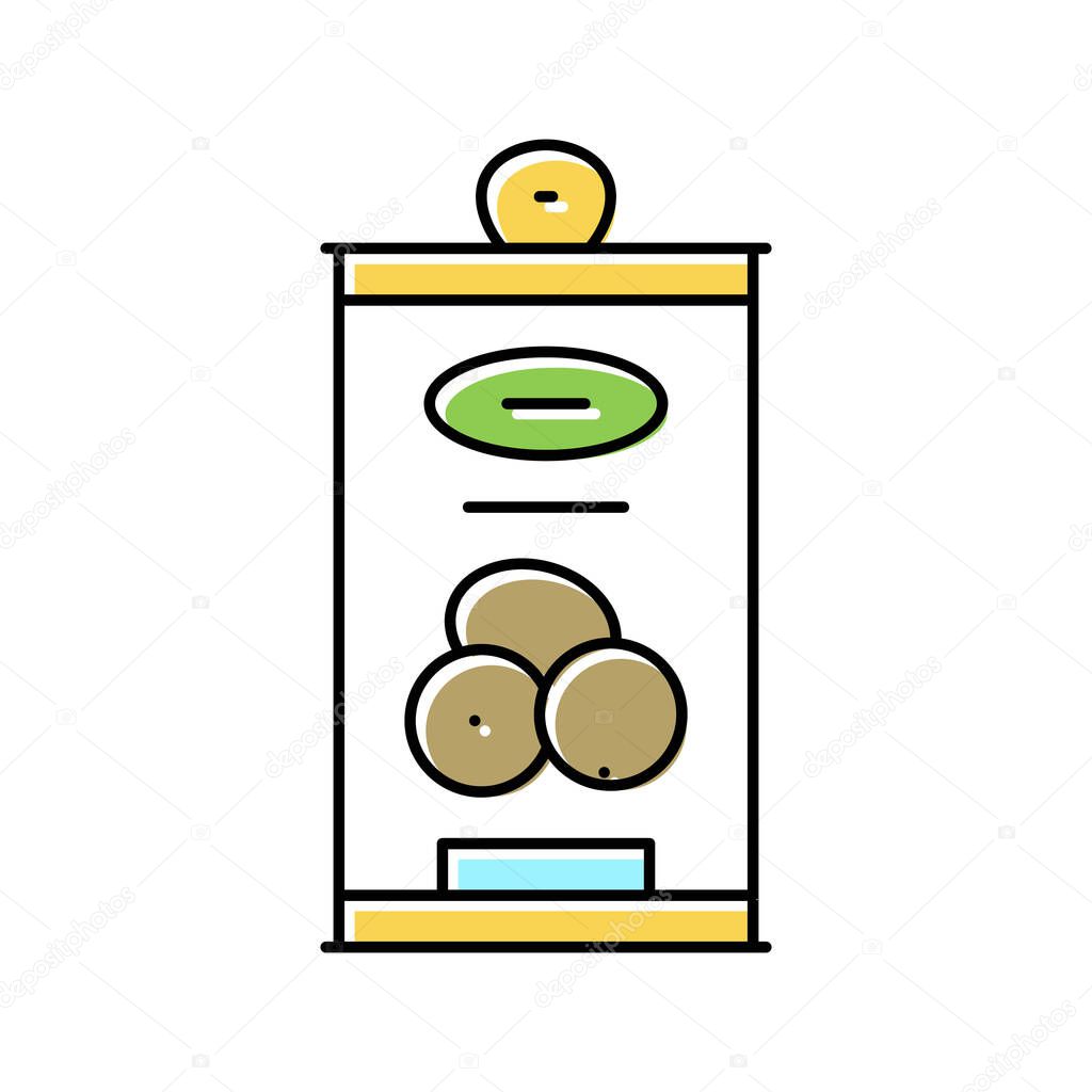 canning olive in container color icon vector illustration