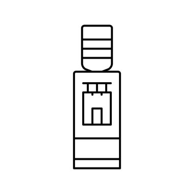 Su soğutucu ekipman hattı ikon vektör çizimi