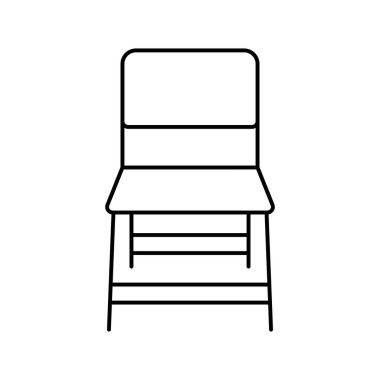 Katlanan sandalye satırı ikon vektör illüstrasyonu