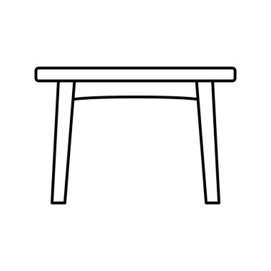 tablo akşam yemeği çizgisi ikon vektör çizimi