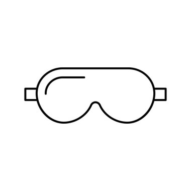 Uyku ipeği çizgisi ikonu vektör illüstrasyonu için kaput