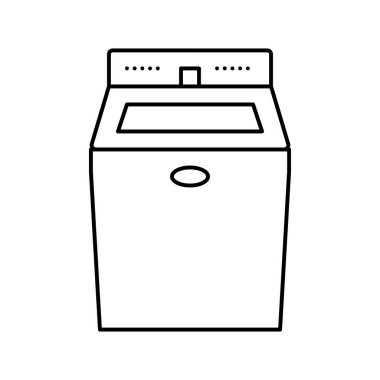 buz üreticisi elektrikli ekipman hattı ikon vektör çizimi