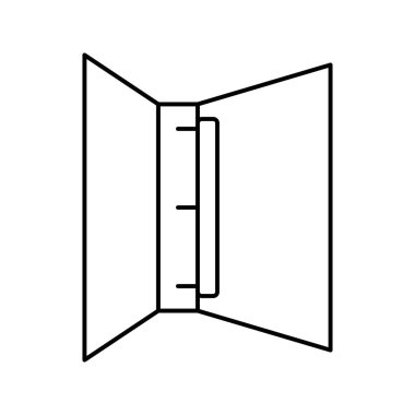 üç halkalı klasör satır vektör illüstrasyonu