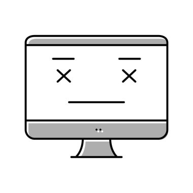 Çalışmayan web sitesi renk vektör illüstrasyonu