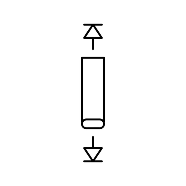 Over scroll lijn pictogram vector illustratie — Stockvector