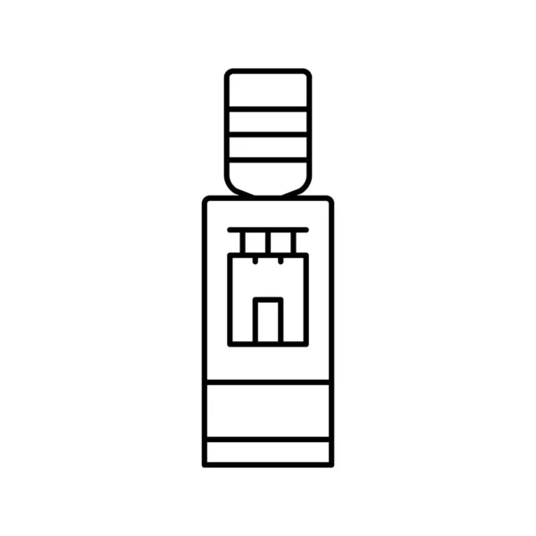 Ilustração do vetor do ícone da linha do equipamento refrigerador da água — Vetor de Stock