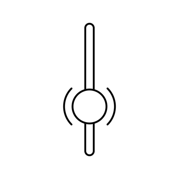 Ui desplazamiento signo línea icono vector ilustración — Archivo Imágenes Vectoriales