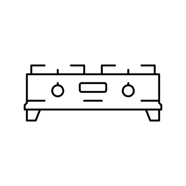 Cocina equipo línea icono vector ilustración — Vector de stock