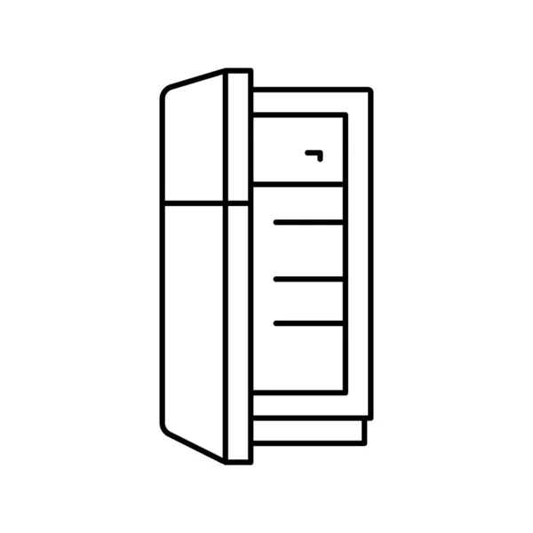 Refrigerator electronic cooling equipment line icon vector illustration — Stock vektor