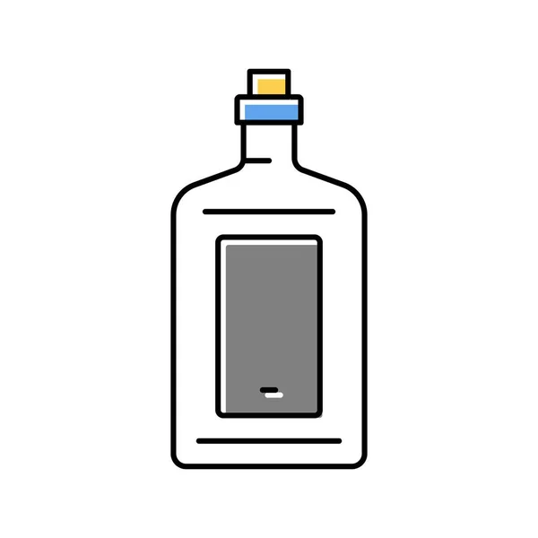Drank fles kleur pictogram vector illustratie — Stockvector