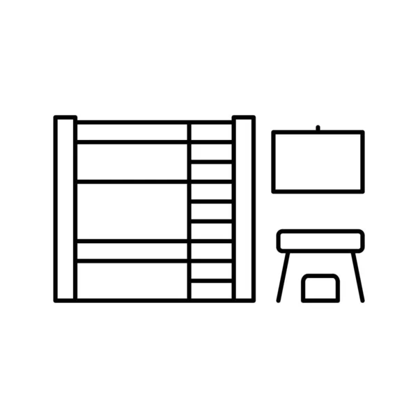 Línea de muebles para niños icono vector ilustración — Archivo Imágenes Vectoriales