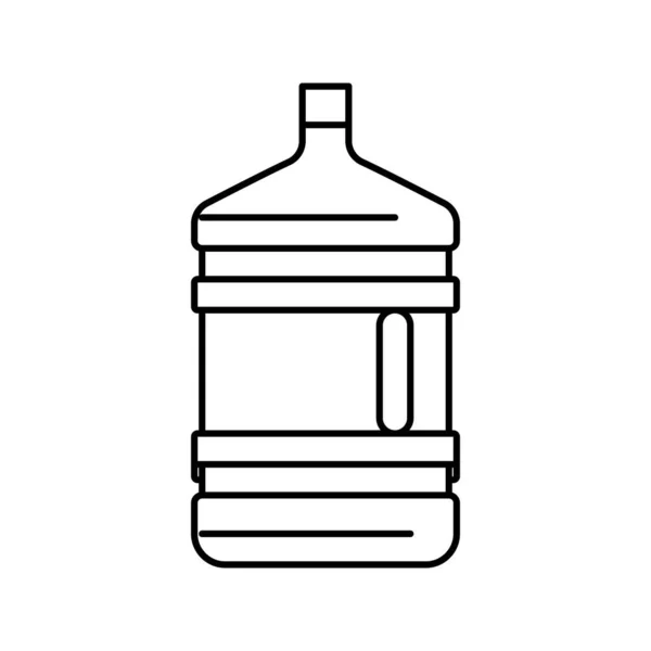 Gallon water lijn pictogram vector illustratie — Stockvector