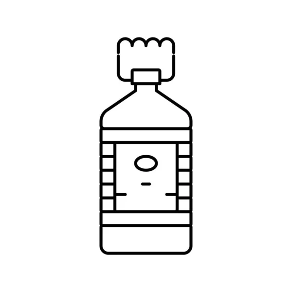 Linea bottiglia d'acqua icona vettoriale illustrazione — Vettoriale Stock