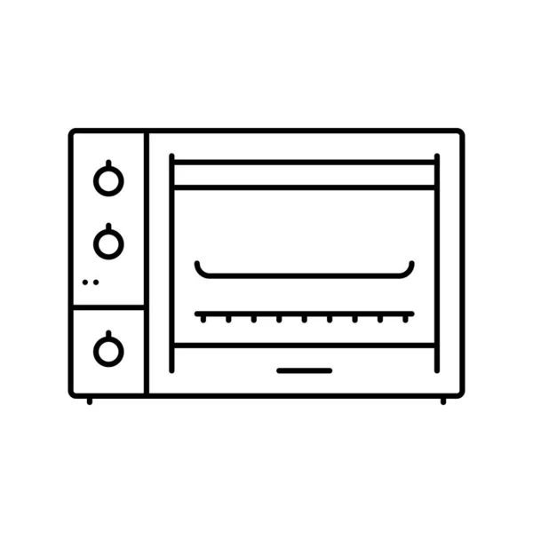 Ilustracja wektora linii urządzenia piekarnika — Wektor stockowy