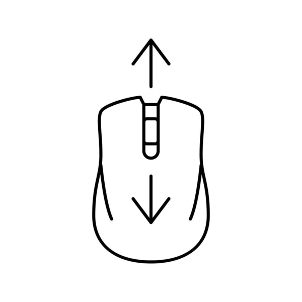 Maus scrollen Linie Symbol Vektor Illustration — Stockvektor