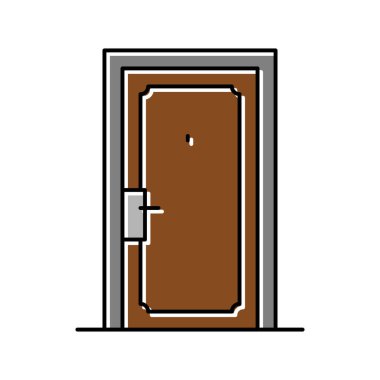 giriş kapısı renk ikonu vektör illüstrasyonu