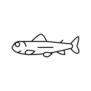 Kızartılmış somon hattı ikon vektör çizimi