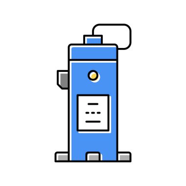 Endüstriyel hava kompresörü renk vektör illüstrasyonu