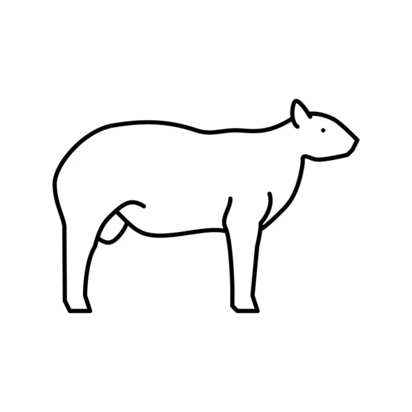 Texel sheep line icon vector illustration — Stock Vector