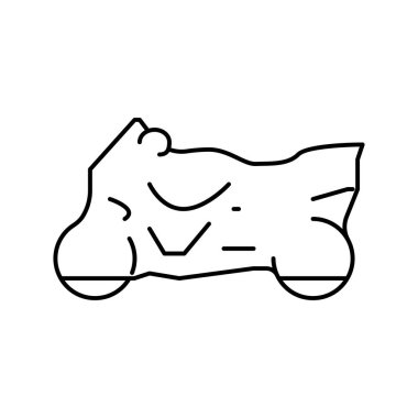 kapak motosiklet çizgisi vektör illüstrasyonu