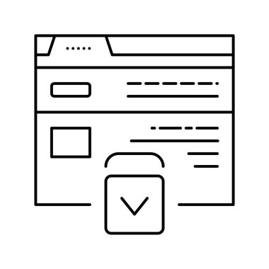 websitesi kaydırma satırı vektör illüstrasyonu