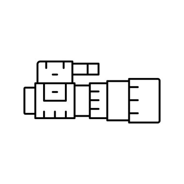 Gece görüş alanı çizgisi ikon vektör çizimi