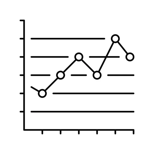 Лінія графік лінія значок Векторна ілюстрація — стоковий вектор