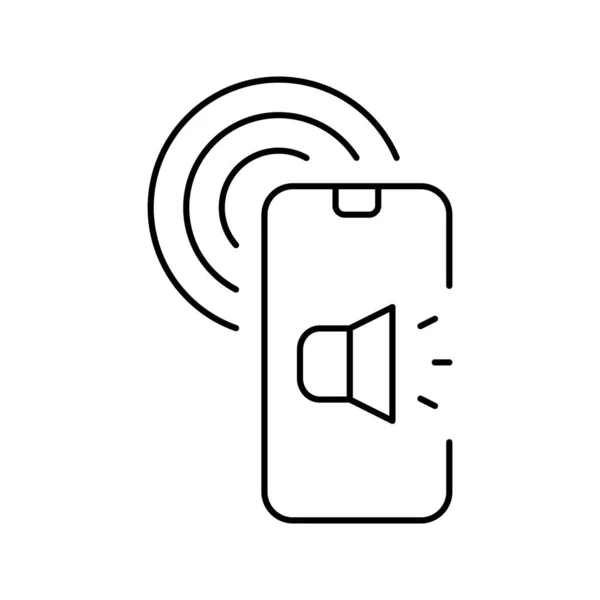 Línea de telecomunicación celular icono vector ilustración — Vector de stock