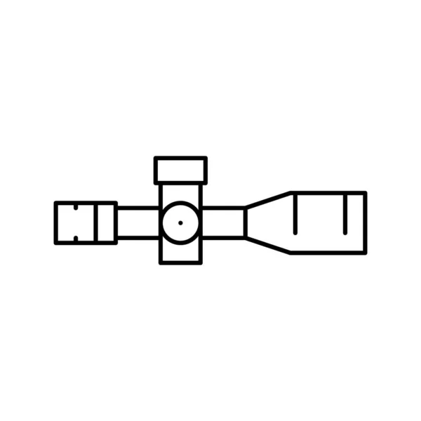 Scope wapen gereedschap lijn pictogram vector illustratie — Stockvector