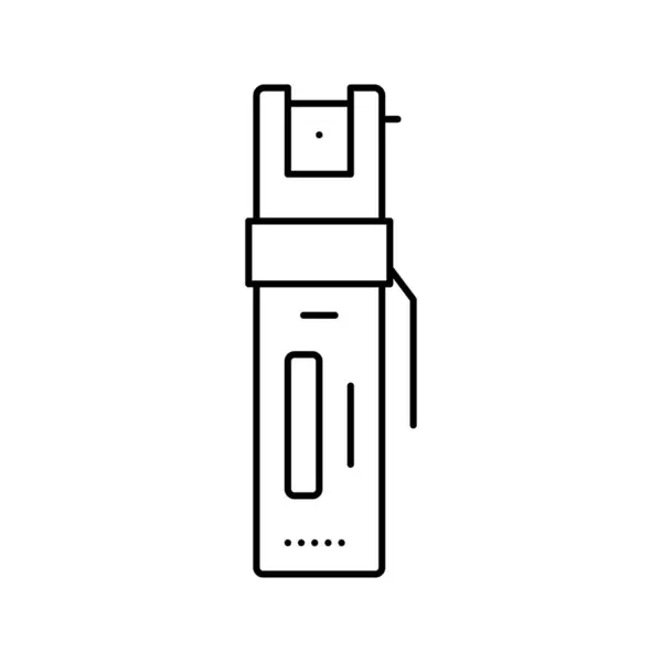 Pepper spray lijn pictogram vector illustratie — Stockvector