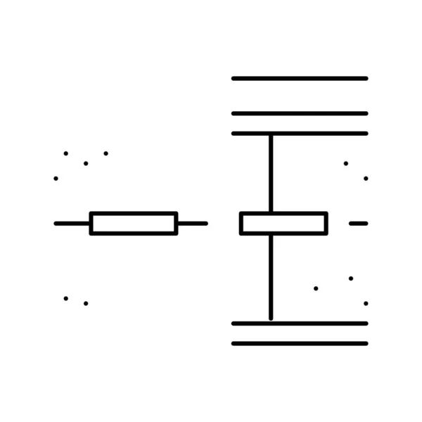 Route béton ligne icône vectoriel illustration — Image vectorielle