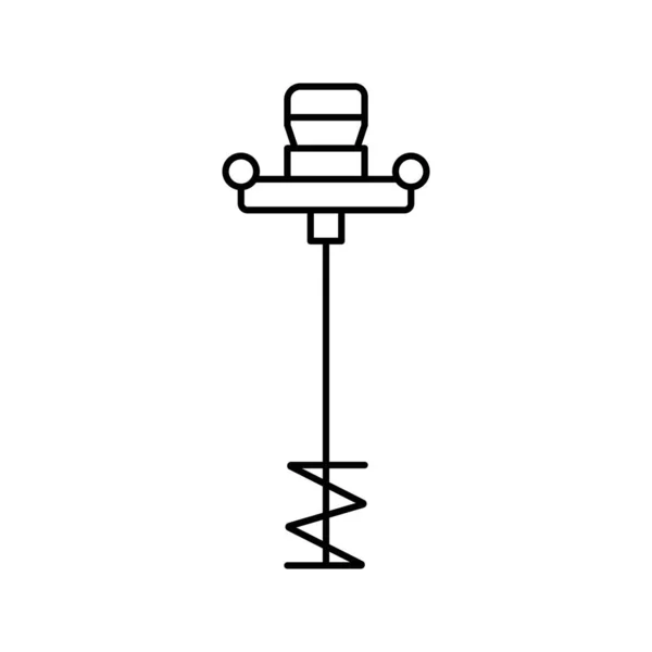 Mélangeur béton ligne d'équipement de production icône vecteur illustration — Image vectorielle