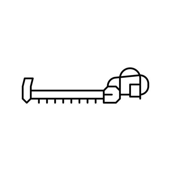 Sickle farm equipment line icon vector illustration — Stock Vector