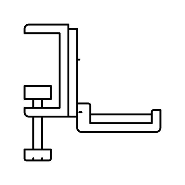 헤드폰 hanger line icon vector illustration — 스톡 벡터