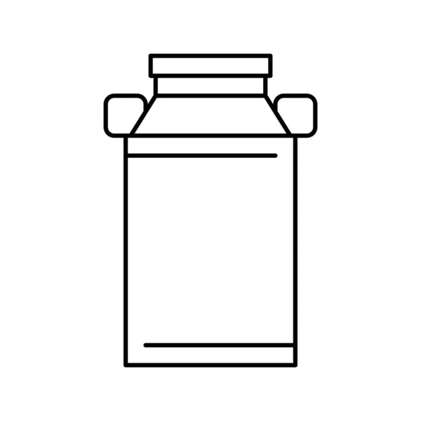 Illustration vectorielle d'icône de ligne de lait peut — Image vectorielle