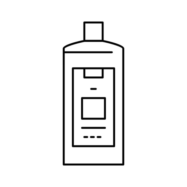 Kleur veilig wasmiddel lijn pictogram vector illustratie — Stockvector