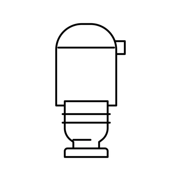 Wasserpfeife Korblinie Symbol Vektor Illustration — Stockvektor
