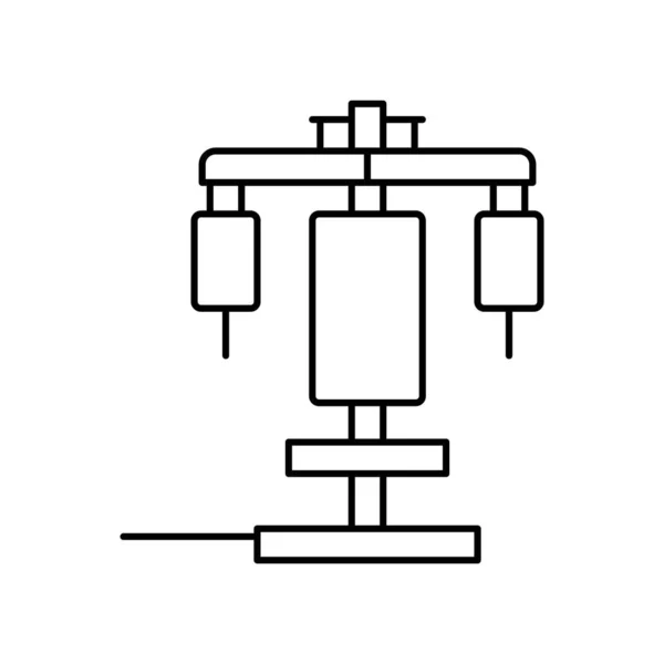 Illustrazione vettoriale icona linea stazione fitness — Vettoriale Stock